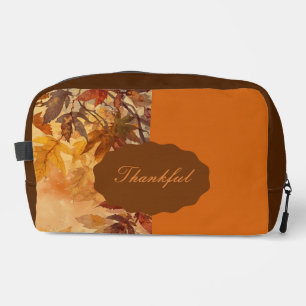 Trousse De Toilette Élégant,Action de grâce, Feuilles d'automne,Rustiq