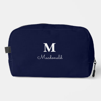Trousse De Toilette Élégant Monogramme Personnalisé Simple