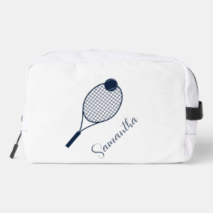 Trousse De Toilette Élégant Script Tennis Joueurs Nom Personnalisé
