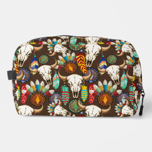 Trousse De Toilette Emblème amérindien de crâne de bison