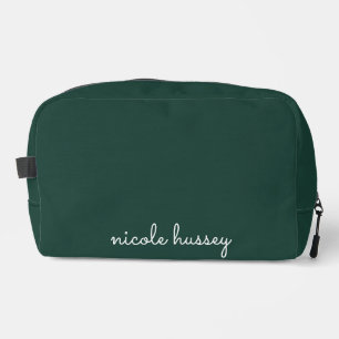 Trousse De Toilette Émeraude verte Moderne Monogramme élégant