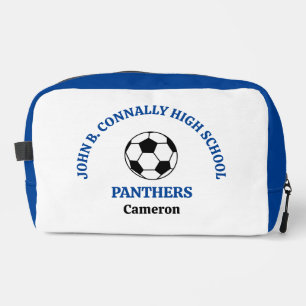 Trousse De Toilette Équipe de football personnalisée du lycée bleu