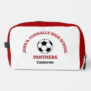 Trousse De Toilette Équipe de soccer au lycée rouge personnalisée