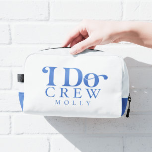 Trousse De Toilette Équipe Moderne de Mariage en Bleu Cobalt Demoisell