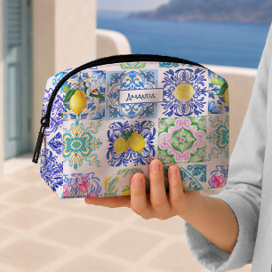 Trousse De Toilette Été Citrus sicilien Méditerranée azulejo 