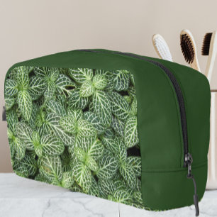 Trousse De Toilette Feuilles Plantes de Nerve modèle floral sur vert