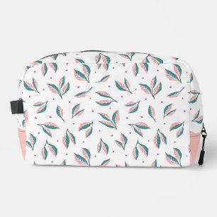 Trousse De Toilette Feuilles roses et verts