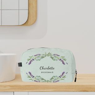 Trousse De Toilette Fleurs de lavande sage vert bridesmaid