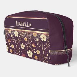 Trousse De Toilette Fleurs d'or : Symphonie florale délicate
