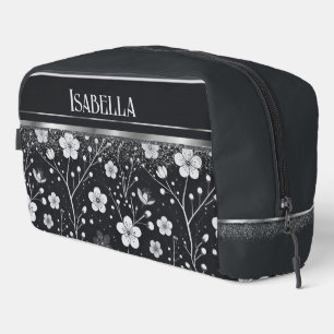 Trousse De Toilette Fleurs dorées : Symphonie florale délicate
