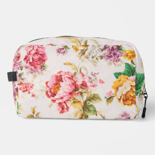 Trousse De Toilette Fleurs roses et jaunes exquises. Shabby Chic