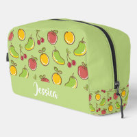 Fruits d'été frais motif vert