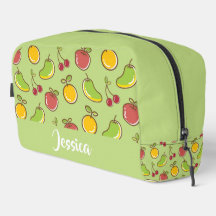 Fruits d'été frais motif vert