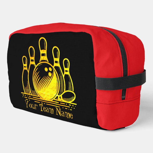 Trousse De Toilette Golden Bowling Team Art personnalisable (Coin gauche)