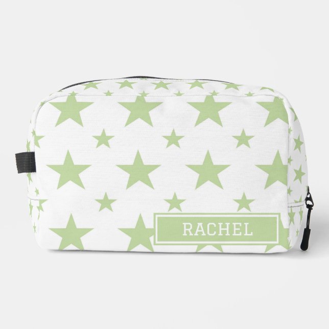 Trousse De Toilette Green Stars Pattern Constellation Cosmetic (Recto)