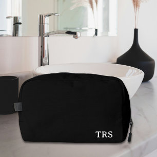 Trousse De Toilette Groomsmen monogramme personnalisé Cadeau Noir