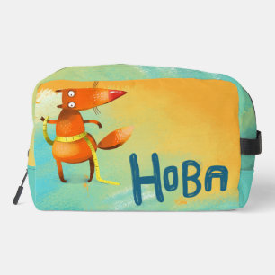Trousse De Toilette Illustration artisanale de l'aquarelle Funny Fox