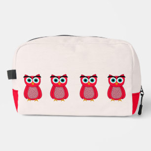 Trousse De Toilette Illustration de chouette rose mignonne