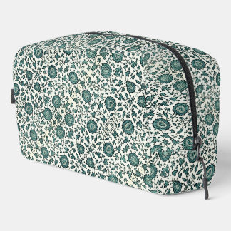 Trousse De Toilette Impression de motif en porcelaine florale sarcelle