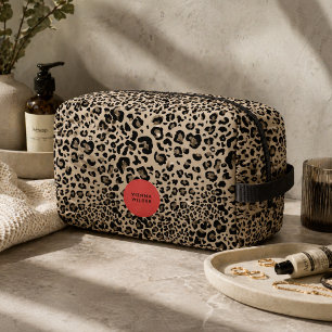 Trousse de Toilette Imprimé Léopard Étui à Maqui