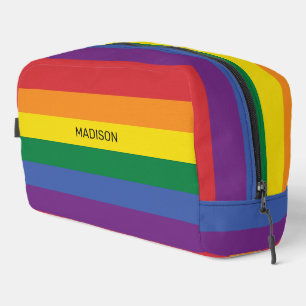 Trousse De Toilette Indicateur Rainbow du nom personnalisé