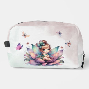 Trousse De Toilette Jolie fée assise à l'intérieur d'une fleur