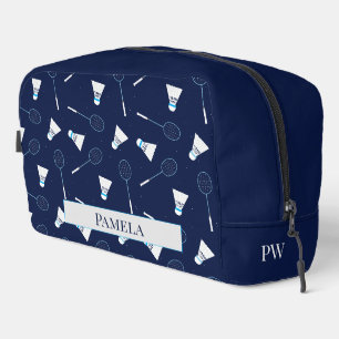 Trousse De Toilette Joueur de badminton Motif sportif monogramme