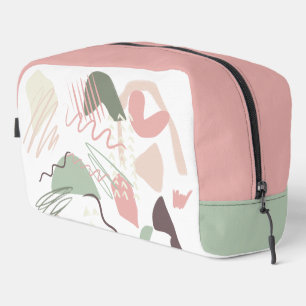 Trousse De Toilette Kit Dopp Brown Motif rose Abstrait