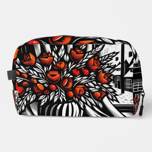 Trousse De Toilette Les fleurs devant la fenêtre d'hiver (Recto)
