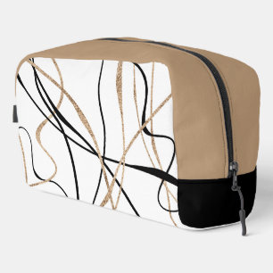 Trousse De Toilette Lignes Abstraites Gold et Black