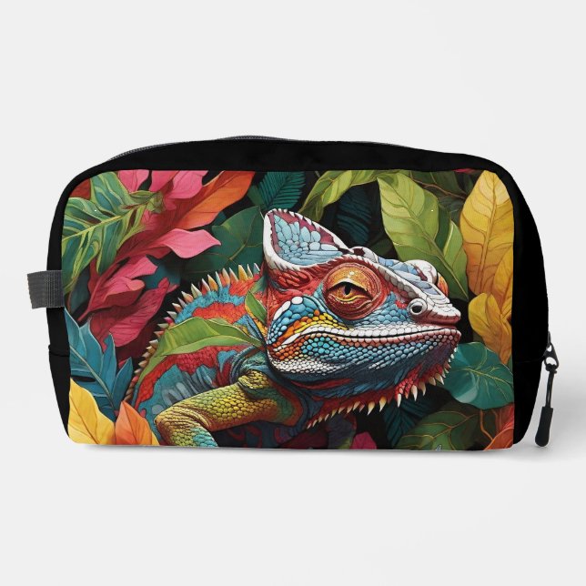 Trousse De Toilette Lizard Leaves & Colour (Recto)