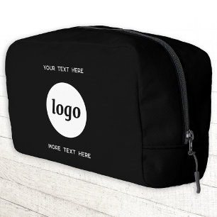 Trousse De Toilette Logo Texte Entreprise Promotion Marque Noir
