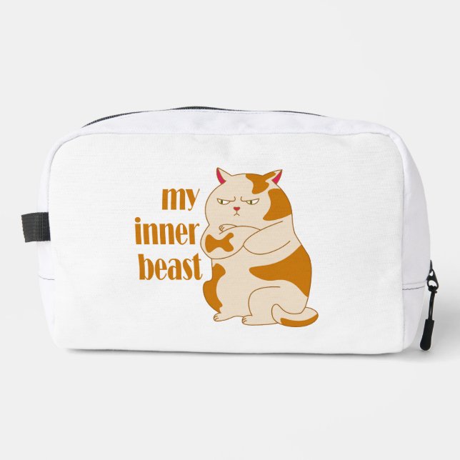 Trousse De Toilette Ma bête intérieure fainéante citation de motivatio (Recto)