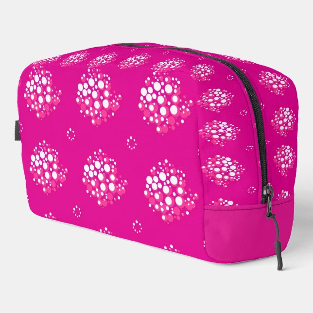 Trousse De Toilette Magenta Minimal Dot Pattern Design (Coin droit)