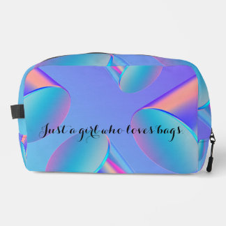 Trousse De Toilette Maquillage à motif géométrique abstrait 3D hologra