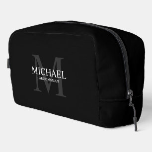 Trousse De Toilette Masculine Monogramme personnalisé et nom Groomsmen
