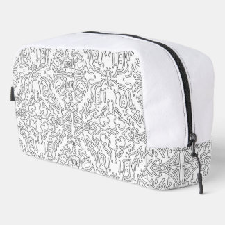 Trousse De Toilette Minimalist Grey Floral Pattern