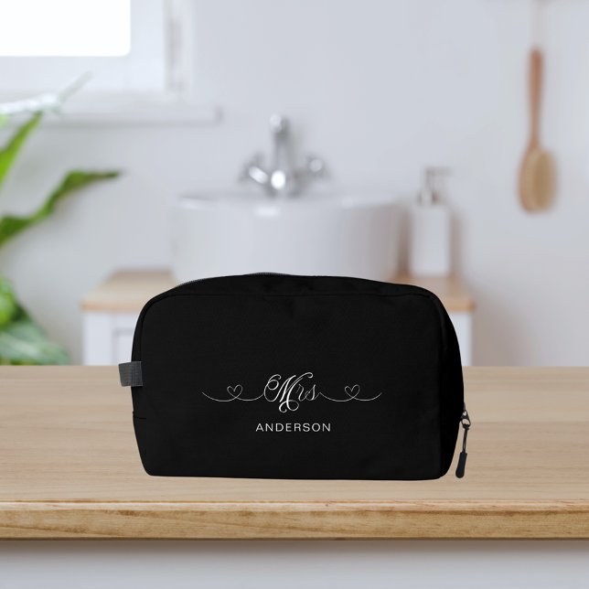 Trousse De Toilette Mme newlysée noir blanc (Créateur téléchargé)