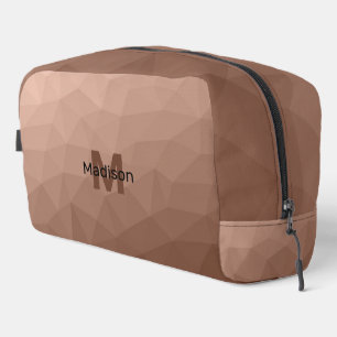 Trousse De Toilette Mocha Brown motif de maillage géométrique Monogram