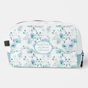 Trousse De Toilette Modèle floral turquoise vintage