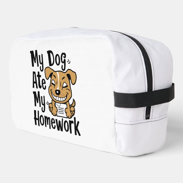 Trousse De Toilette Mon chien a mangé mes devoirs (Coin gauche)
