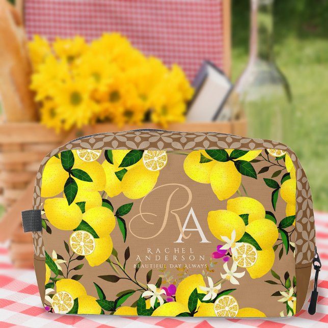 Trousse De Toilette Monogramme citron Brown (Lemon Monogram Brown Cosmetics Bag. )