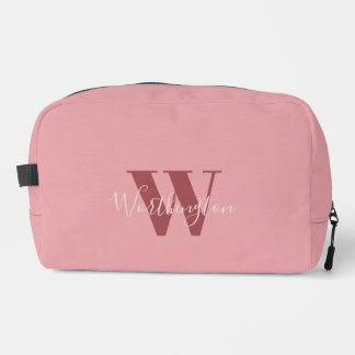 Trousse De Toilette Monogramme de fille et nom rose roux