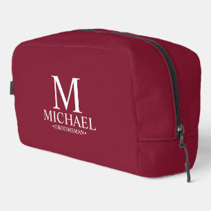 Trousse De Toilette Monogramme et nom du Groomsman personnalisé classi