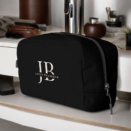 Trousse De Toilette Monogramme et nom élégants personnalisés