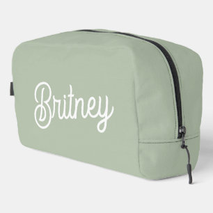 Trousse De Toilette Monogramme et nom personnalisés de Sage Vert moder
