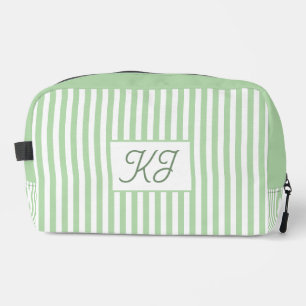 Trousse De Toilette Monogramme initiales rayé personnalisé