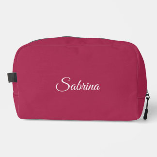Trousse De Toilette Monogramme minimaliste rose cerise rose