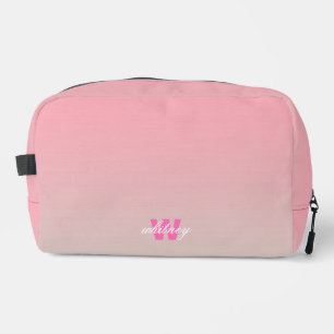 Trousse De Toilette Monogramme Moderne Chic Pink Pastel Ombre