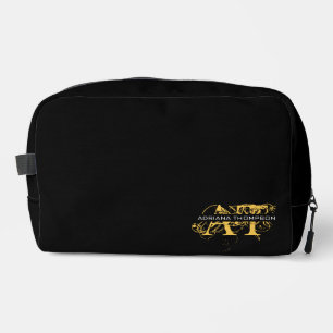 Trousse De Toilette Monogramme moderne en noir et or